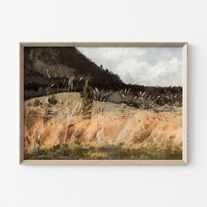 Fall Harvest Painting Instant Digital Download | Vintage Wall Art | Fall Home Decor Print | Autumn Landscape Painting