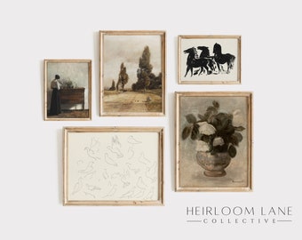 Vintage Gallery Wall Set Print Digital Download | Gallery Wall Art | Vintage Painting Wall Art | Vintage Gallery Paintings | Gallery Artwork
