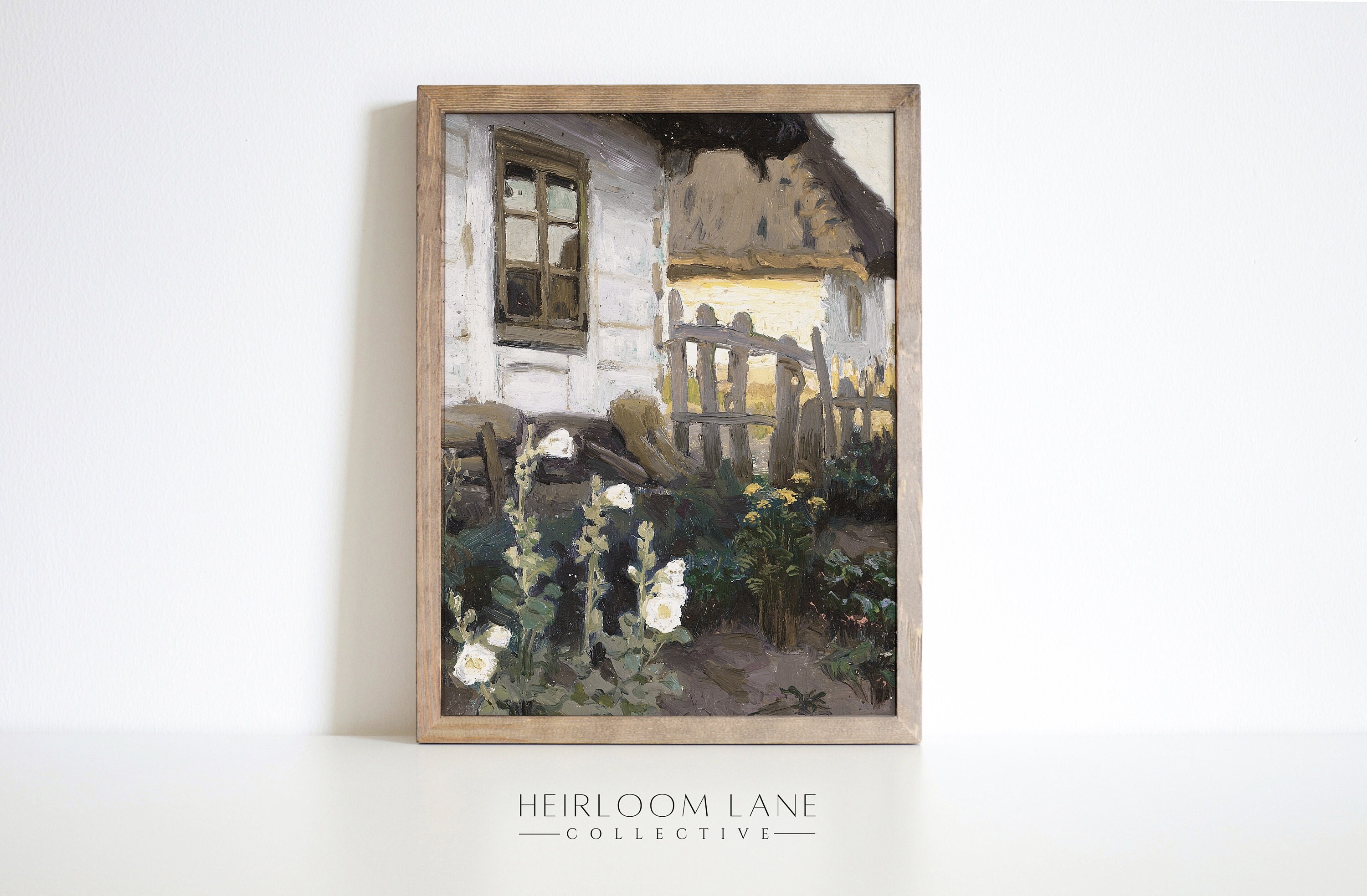 Vintage Cottage Garden Print Digital Download | Spring Floral Artwork ...