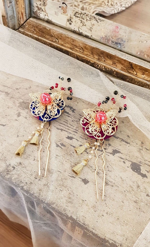 Korean Traditional Ornamental Hairpins Etsy