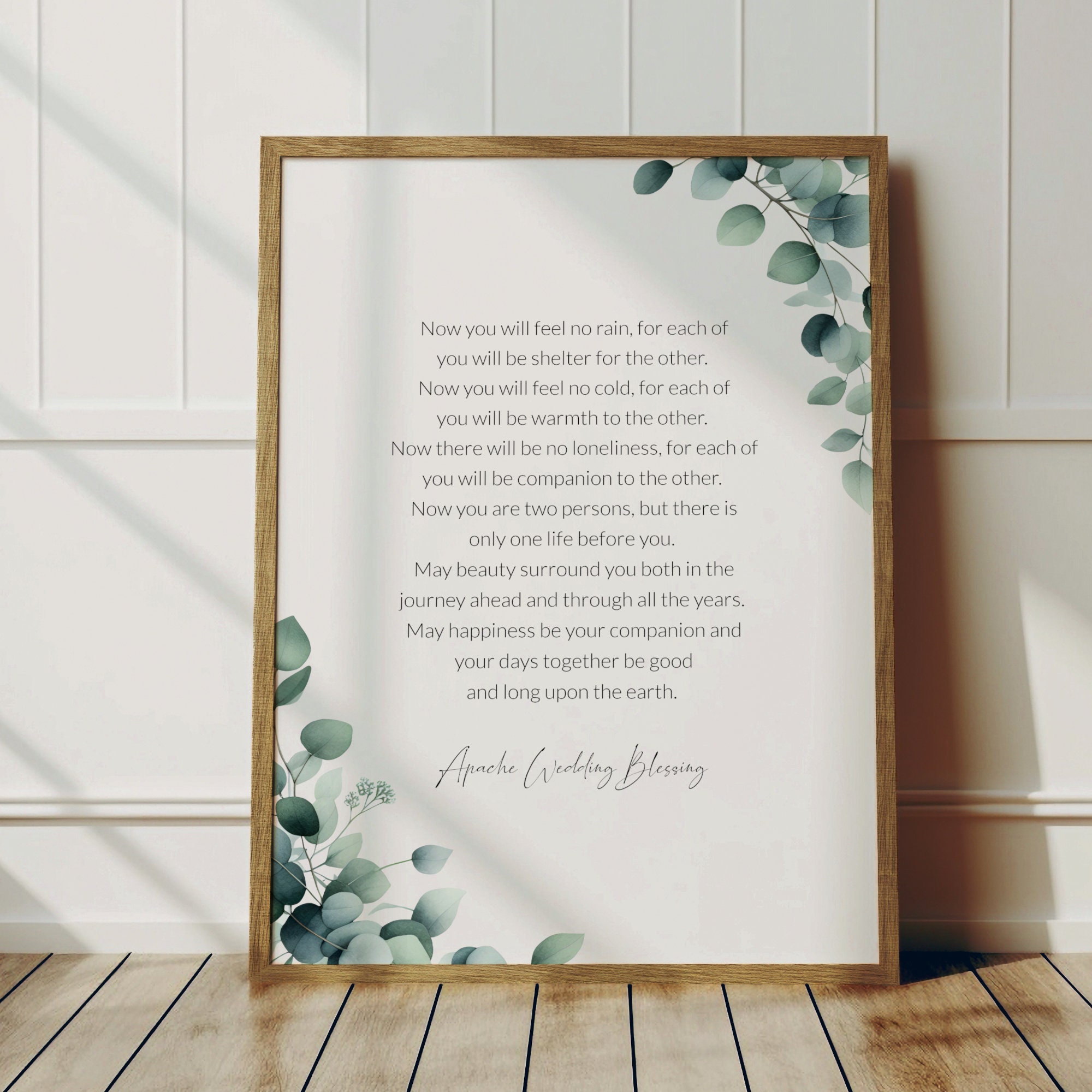 Apache Wedding Blessing Print | Native American Marriage Poem ...