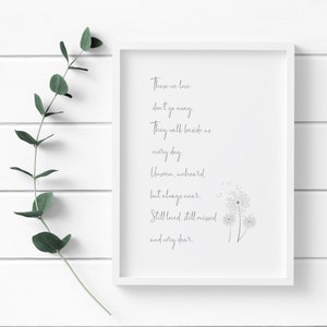 DIGITAL DOWNLOAD ONLY. Personalised Bereavement Gift in Loving ...
