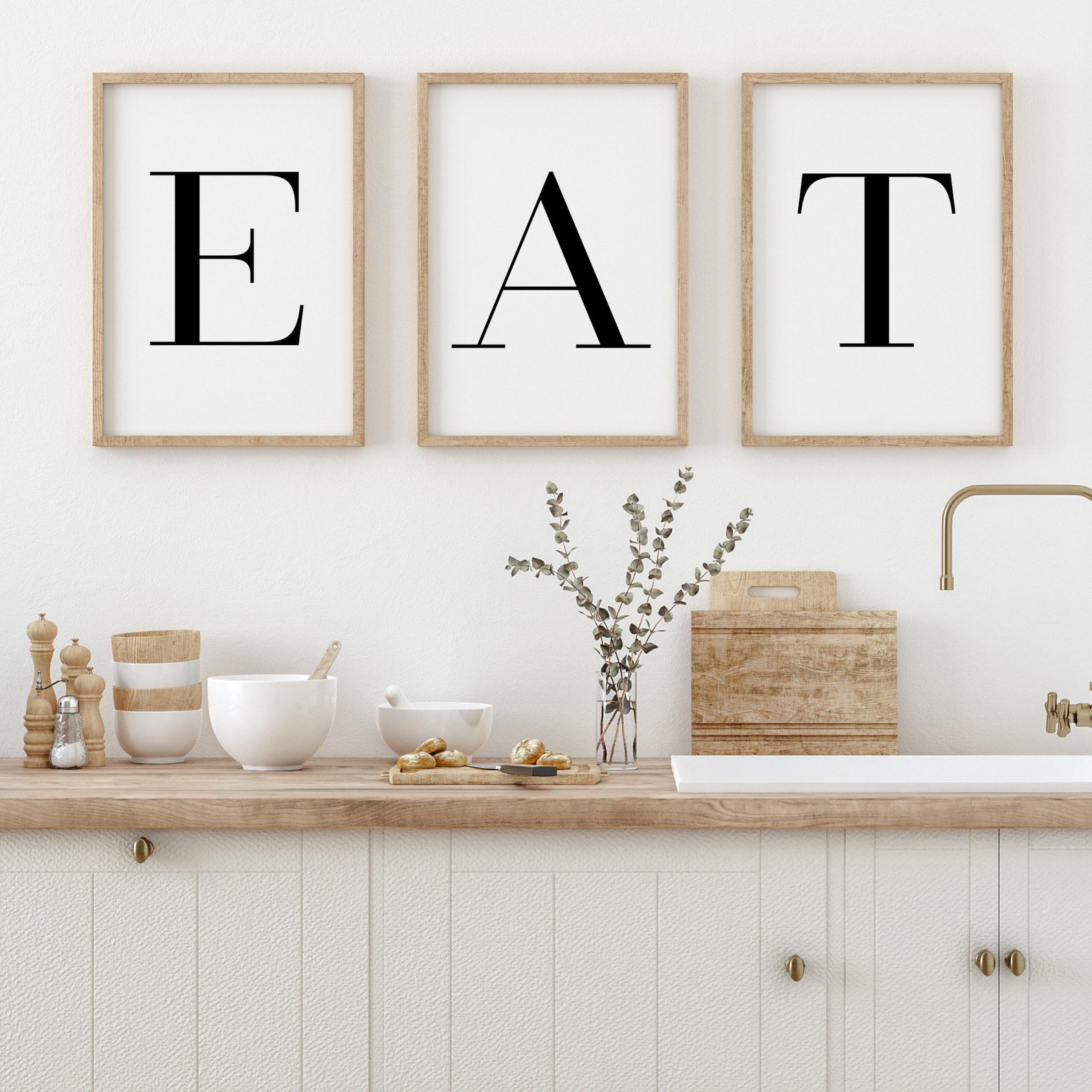 EAT Set of 3 Prints Dining Room Wall Art Kitchen Decor Etsy UK