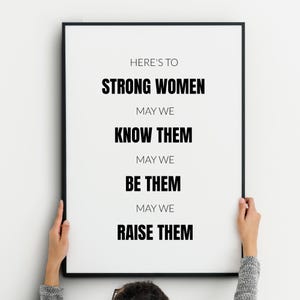 Auf starke Frauen Druck | Ermächtigende Frauen Wand Kunst | Feministische Wohnkultur | Geschenk für sie | Typografie Plakat | Ohne Rahmen