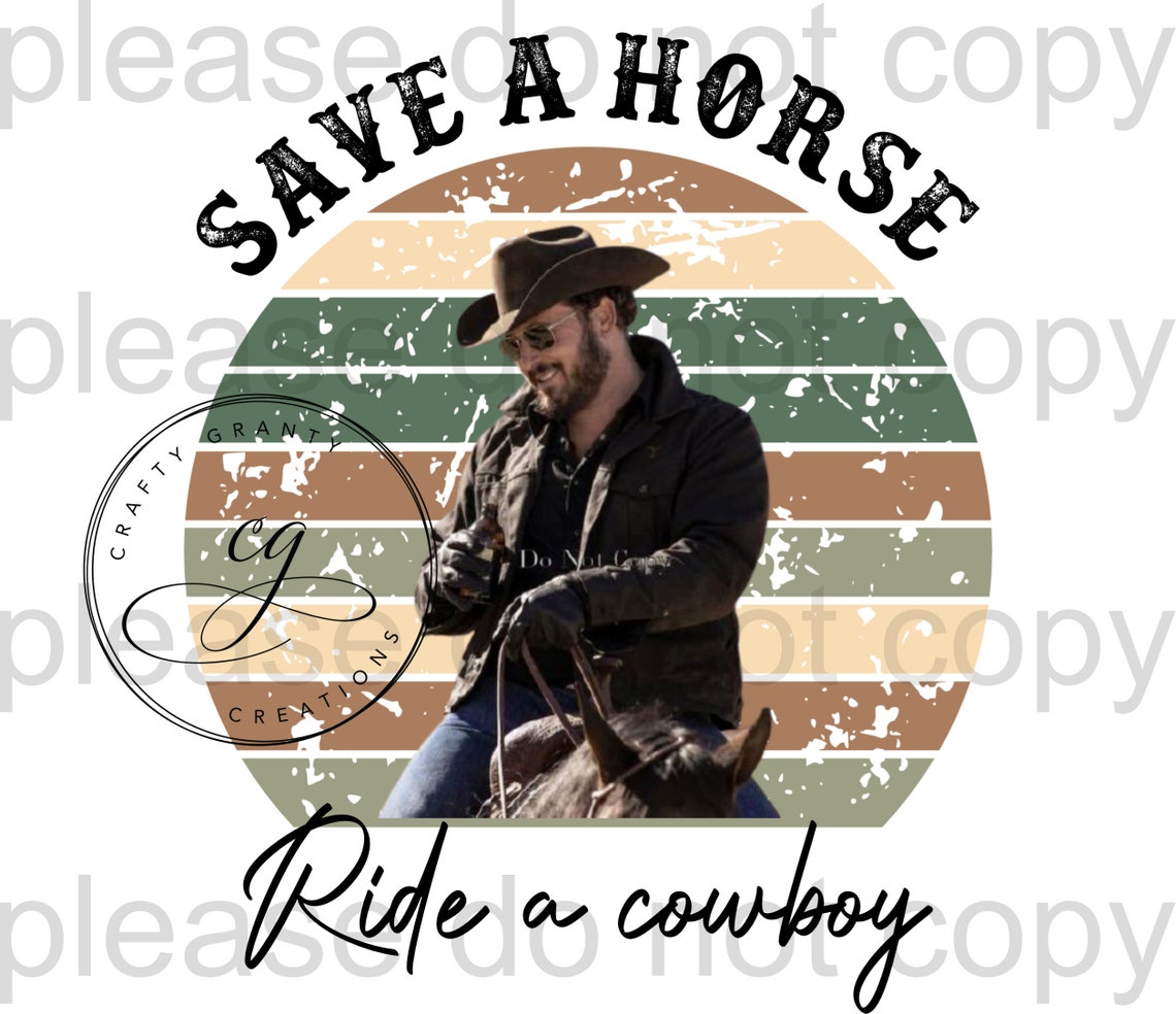 Wall Hanging Save A Horse Ride A Cowboy Tapestry 1pc 