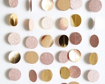 Borlas Para Cortina Glitter Circle Dot Garland Kit Para Deco Borlas Para Cortina Glitter Circle Dot Garland Kit Para Deco