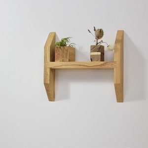 Oak shelf, Mid century modern shelf, Floating shelf, Wall Shelf, Small Shelf image 2