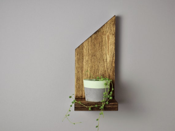 small wall shelf wood