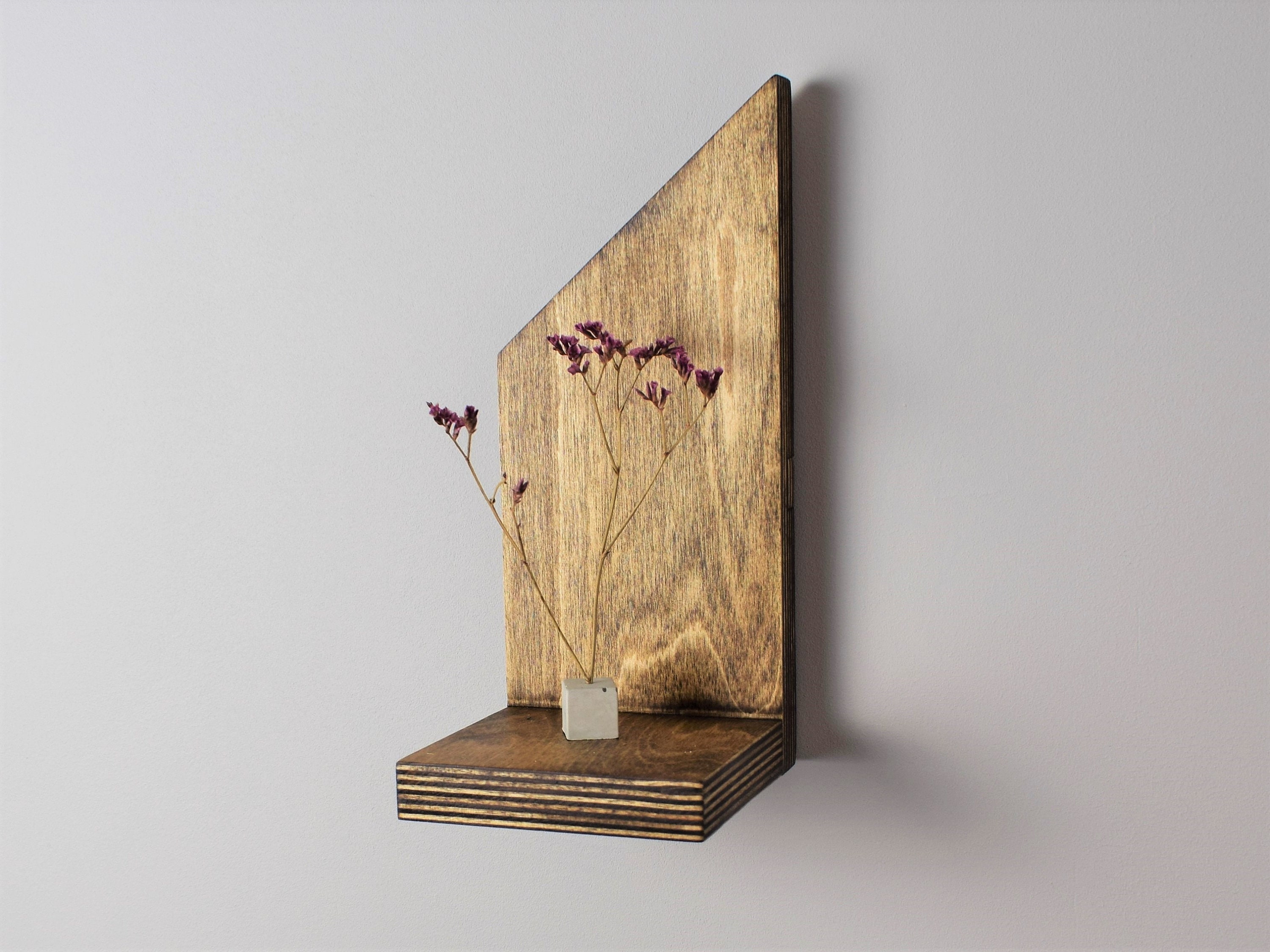 Étagère en Contreplaqué de Bouleau, Étagère Moderne Flottante.