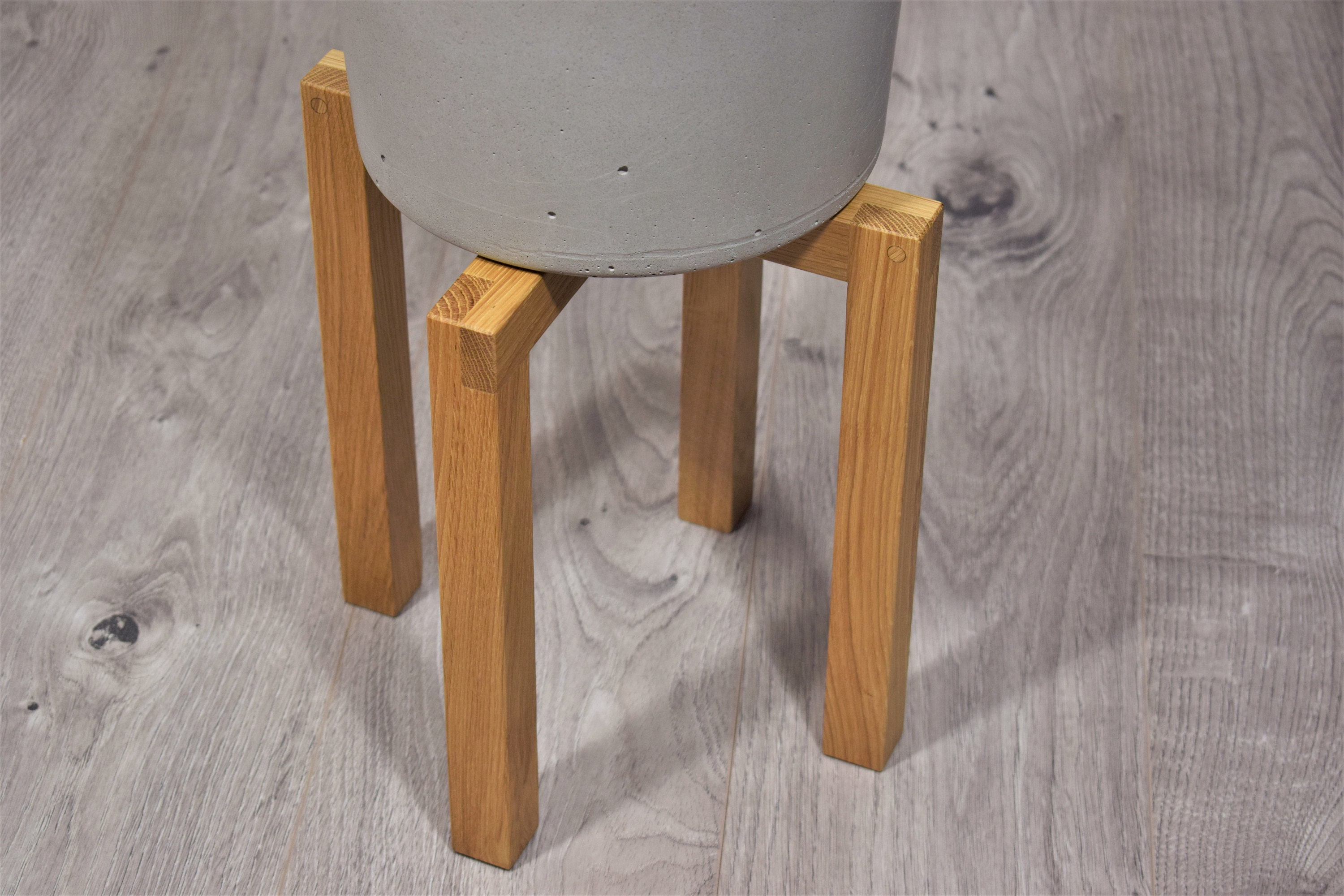 Oak Wood Plant Stand Mid Century Modern Style - Etsy UK