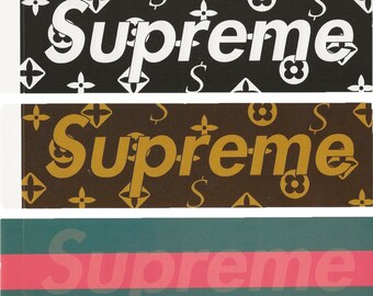 Supreme lv sticker | Etsy