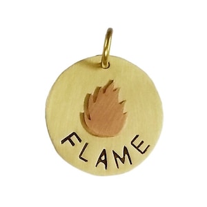 Médaille d'identification personnalisée en flammes pour chien pour médaille de collier avec nom estampé à l'avant, numéro de téléphone, texte et adresse estampés