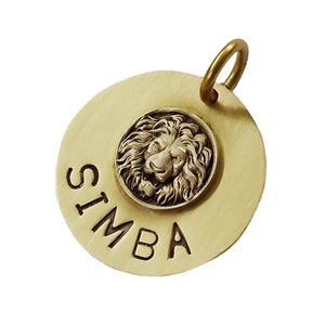 Personalized Lion Dog Tag ID, The Lion King, Lion Symbol, Simba Lion, Leo Dog Tags for Collar