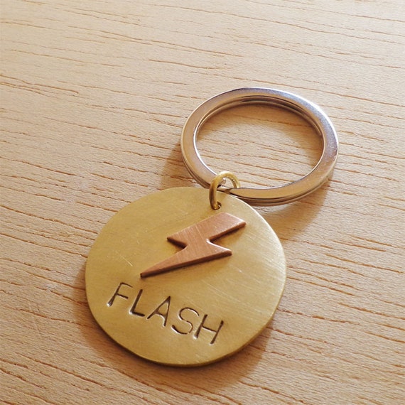 lightning bolt dog tag