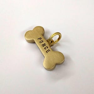 Custom Lucky Bone Dog Tag, Engraved Pet ID Tag, Engraved Collar Tag for Dogs, Hand Stamped