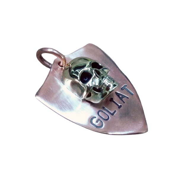 Personalized 3D Skull Dog Tag ID for Collar Tag with Stamped Front Name, Back Phone, Text, Address