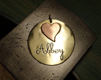 Personalized Custom Order Tag - Any Design size You like! with Stamped Front Name, Back Phone, Text, Address