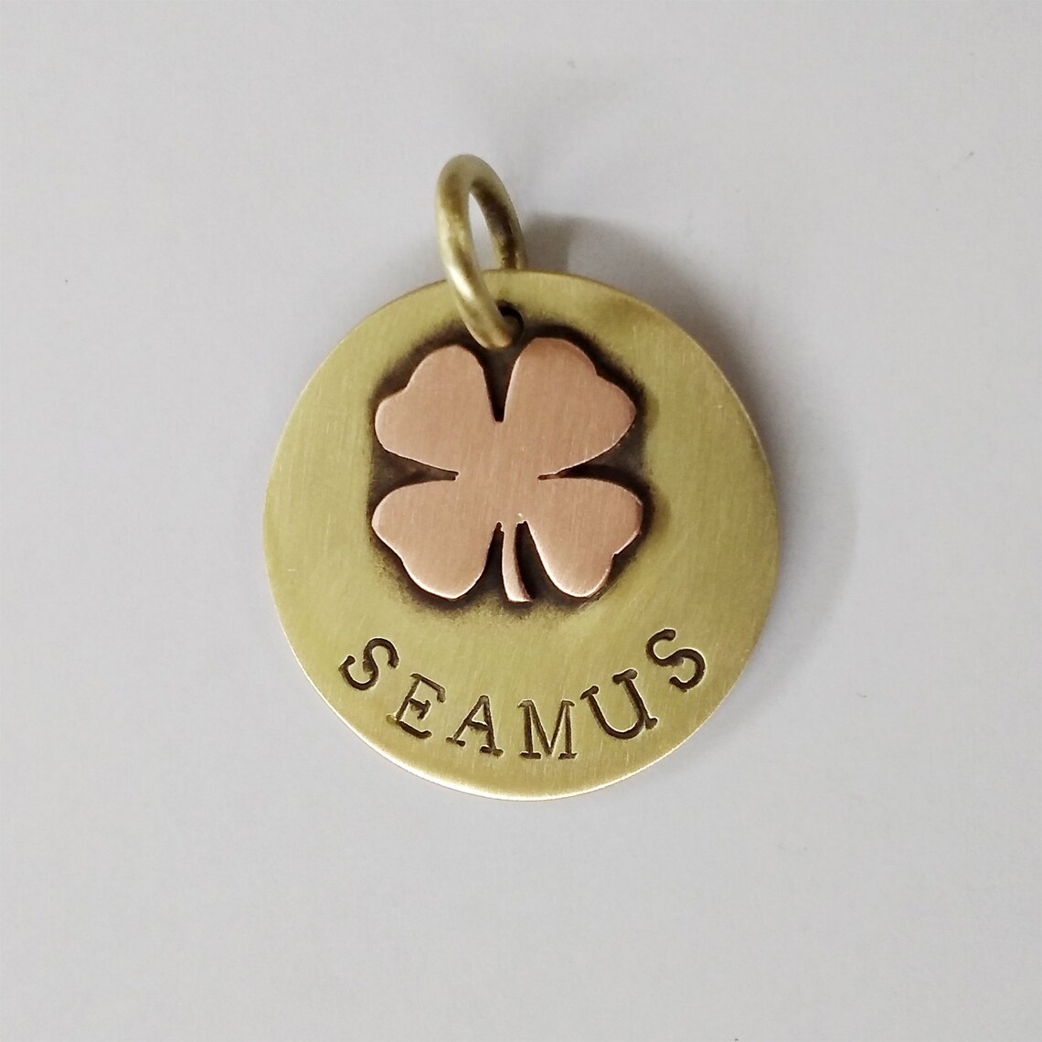 Personalized Lucky Clover Dog Tag ID for Collar With Stamped Etsy