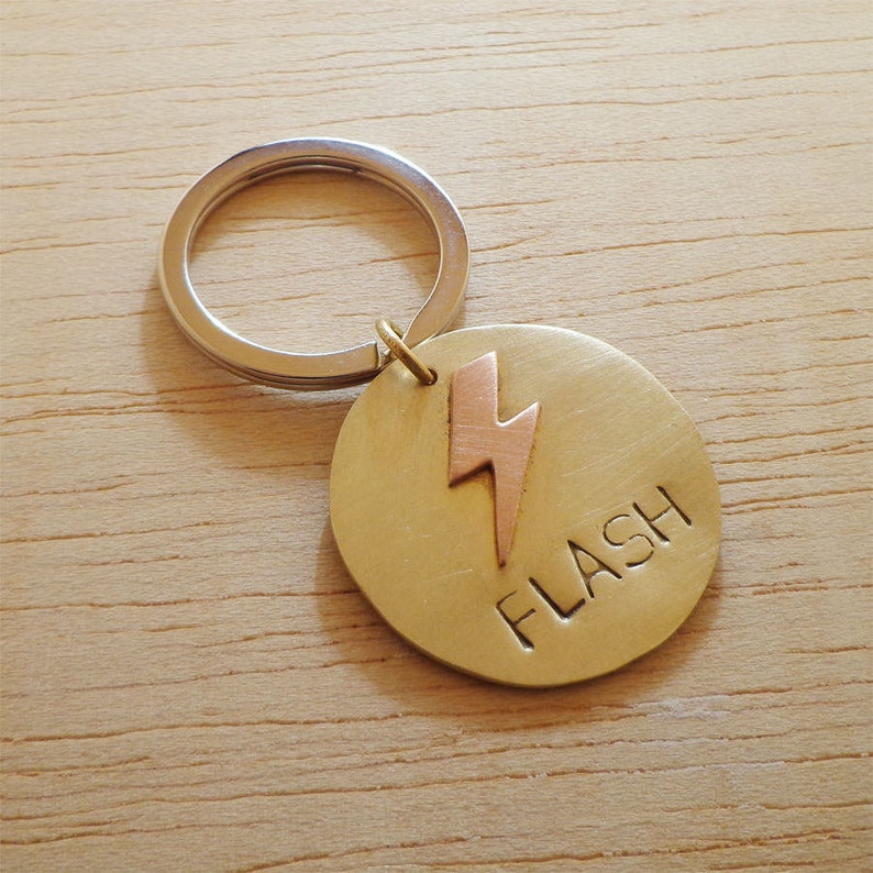 Personalized Dog Tag ID Lightning Bolt Thunder Zeus for Dog Etsy UK