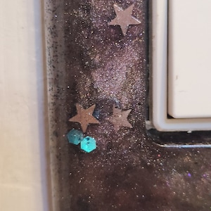 Epoxy Crafted Light-Switch-Covers. Smokey-Pink