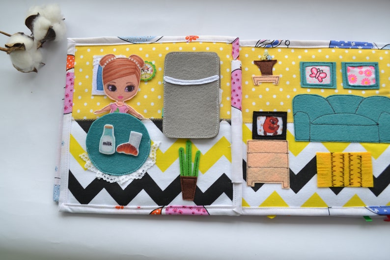 Felt book doll house doll house book book for girl felt Etsy