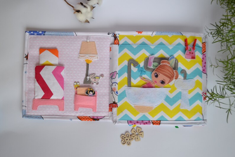 Felt book doll house doll house book book for girl felt Etsy