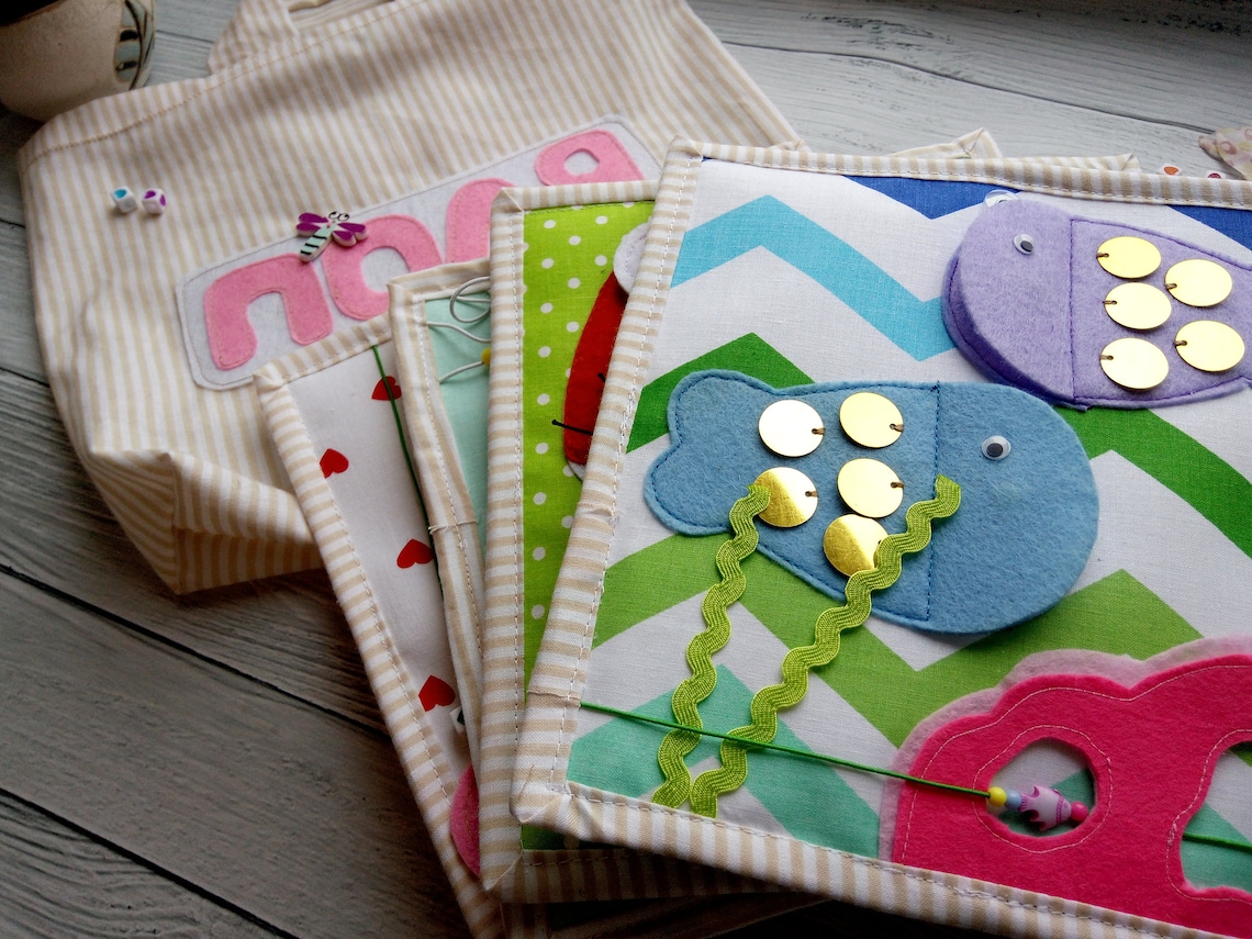 Felt Book for Kids 1 Soft Book Toddler Travel Book Quiet Etsy