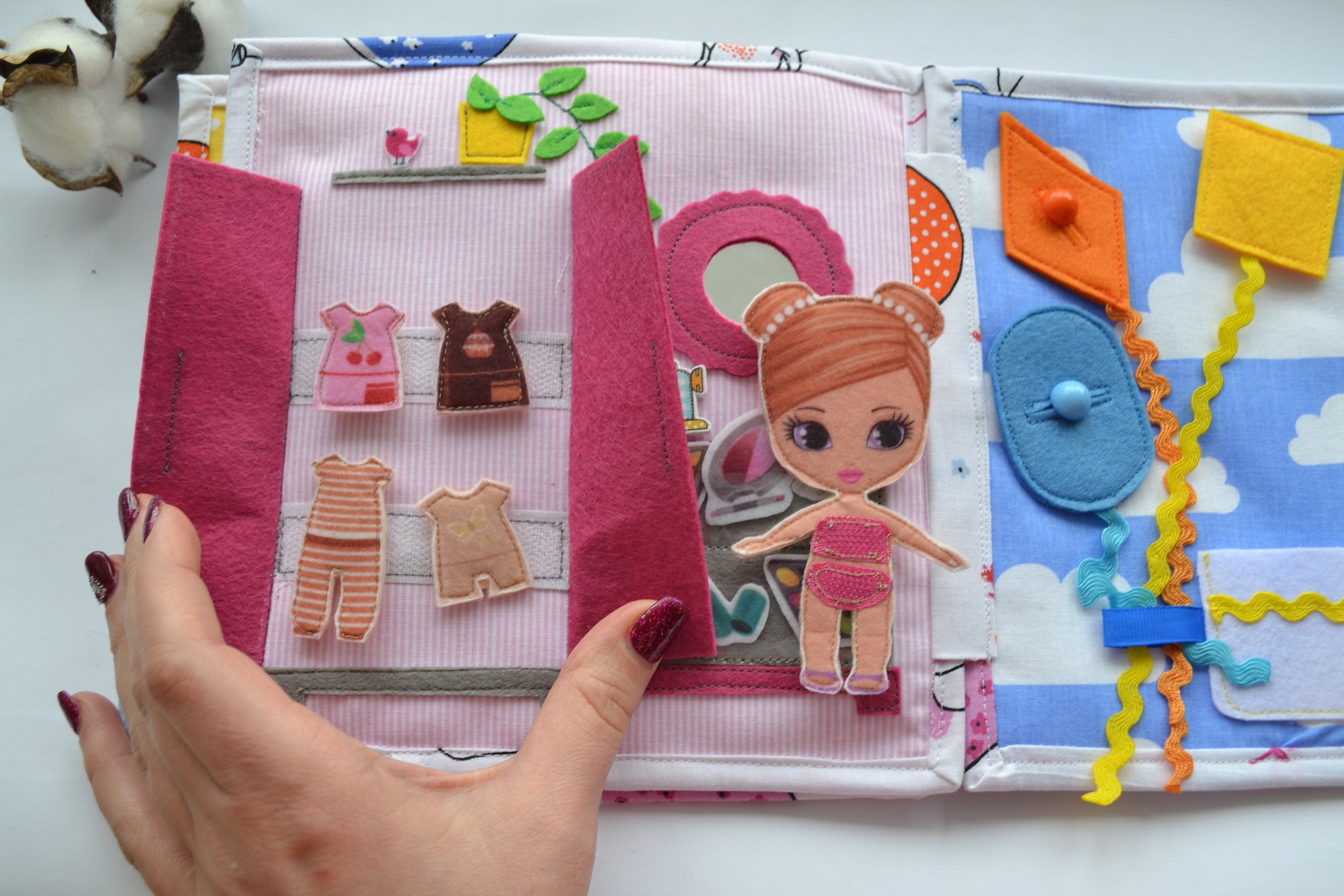 Felt book doll house doll house book book for girl felt Etsy