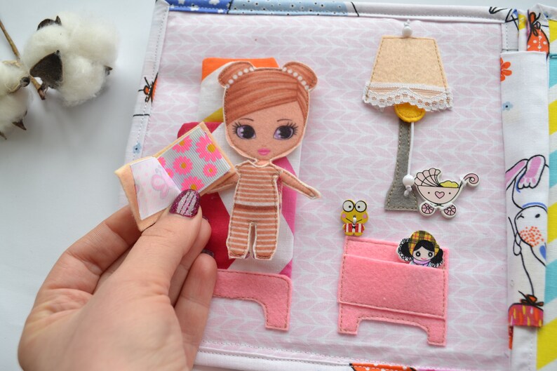 Felt book doll house doll house book book for girl felt Etsy