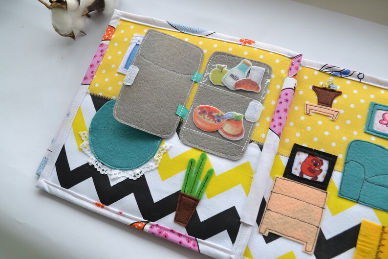 Felt book doll house doll house book book for girl felt Etsy