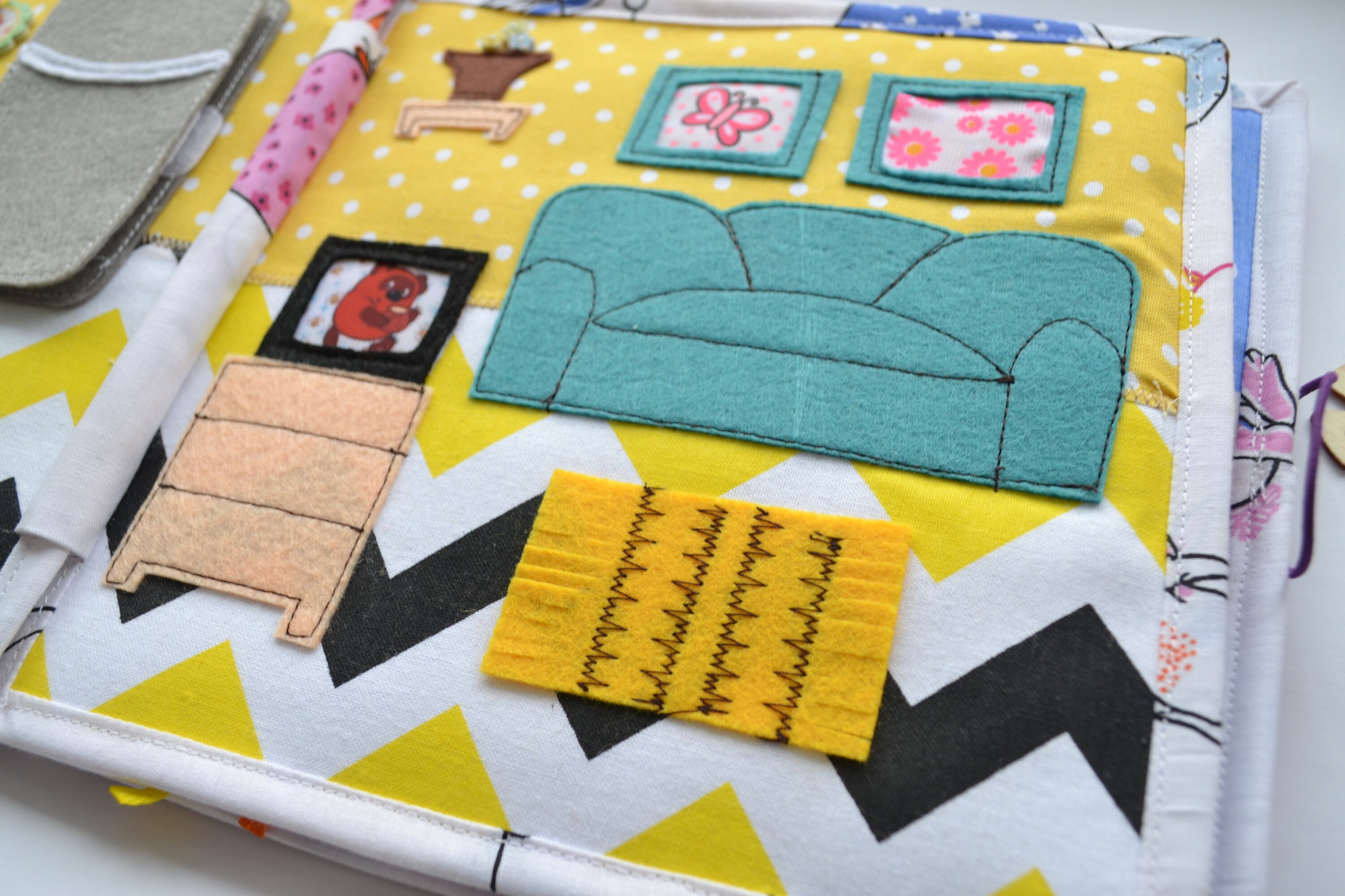 Felt book doll house doll house book book for girl felt Etsy