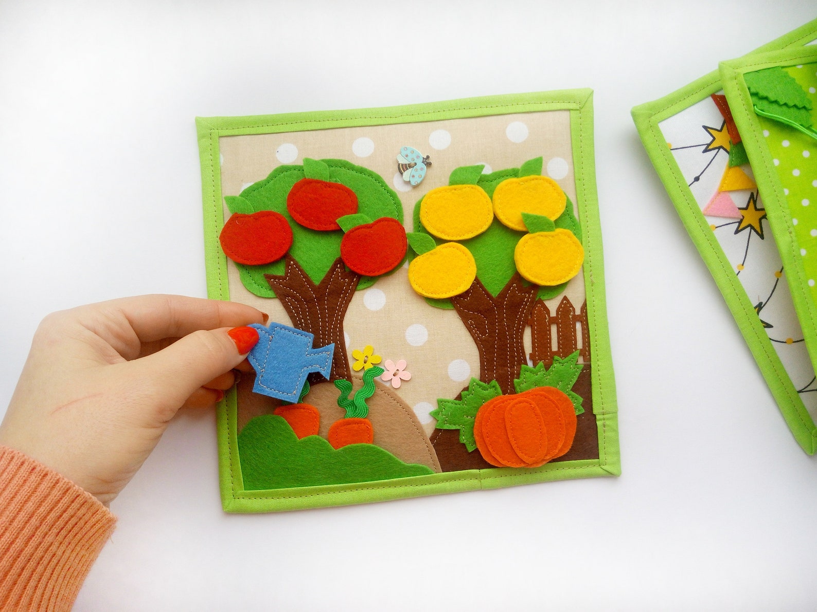 Felt book for kids 3 soft book toddler travel book quiet Etsy