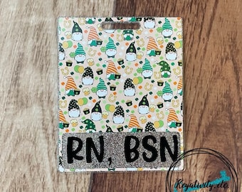 St. Patrick’s Day Gnomes Badge Buddy • Gnomies Gnome Saint Paddy Day Cute Buddies Badges Name Tags Personalized Gift New Job • Made to Order