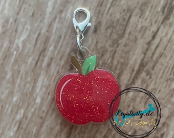 Apple Charm • ADD-ON to Badge Reel • Charms Cute Add On Clips Decoration Dangle Teacher School Gift • Ready to Ship