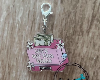 Get This Bread Charm • ADD-ON to Badge Reel • Toaster Funny Charms Cute Add On Clips Decoration Dangle Gift • Ready to Ship