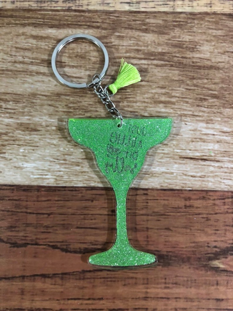 Margarita Salty Just a bit Salty Salty AF funny humor Glitter Tassel Keychain Key Chain Made to Order Custom
