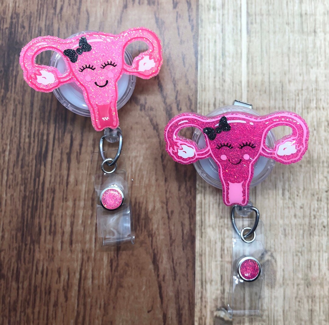 Uterus Badge Reel OB GYN Doctor Rn Nurse Labor Delivery Gynecology ...