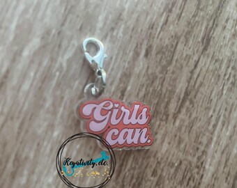 Girls Can Charm • ADD-ON to Badge Reel • Charms Cute Add On Clips Decoration Dangle Gift • Ready to Ship