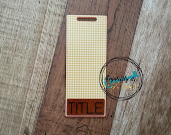 Orange Gingham Badge Buddy • Buddies Badges Name Tags Personalized Gift New Job • Made to Order
