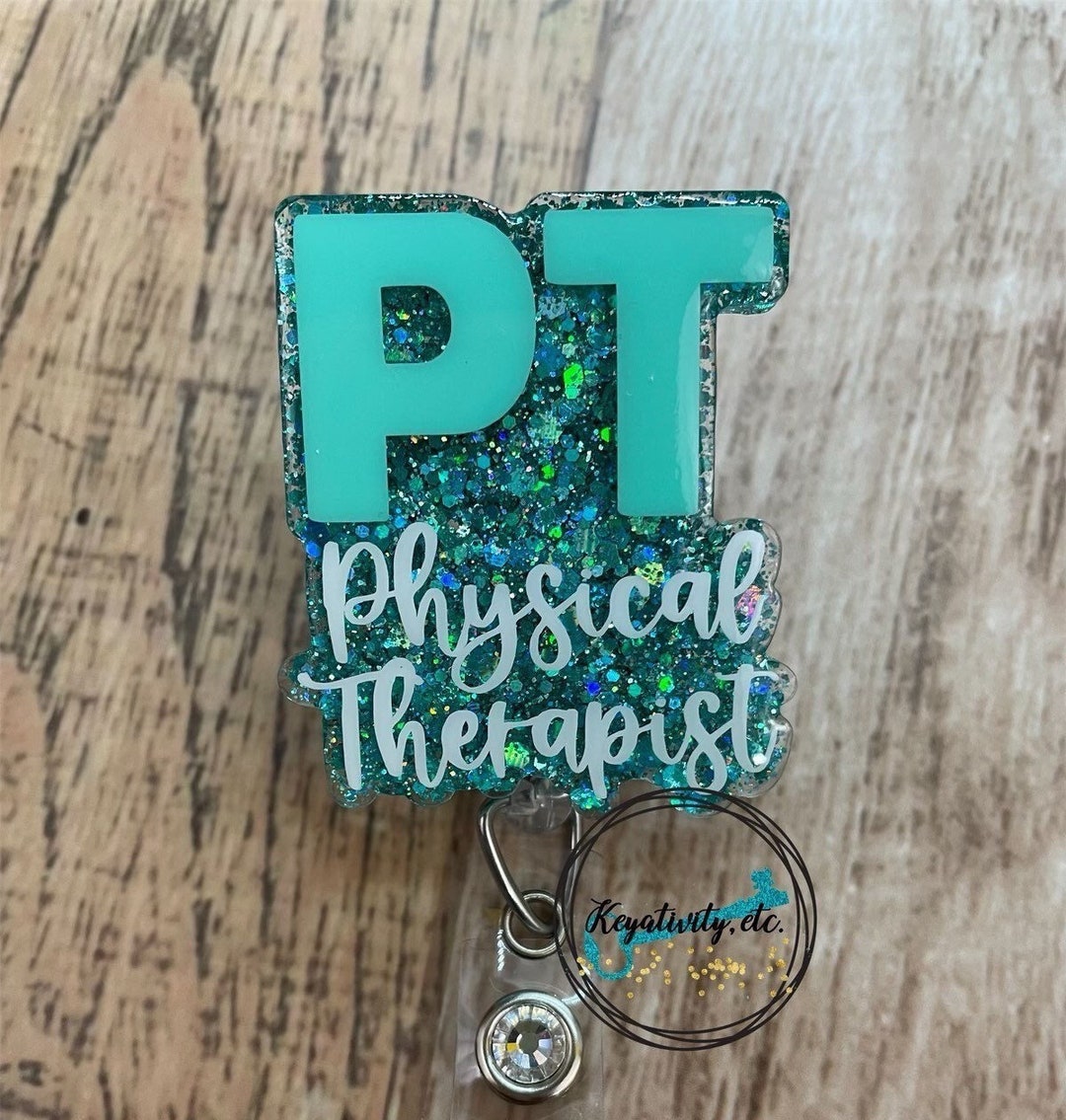 Physical Therapist Badge Reel PT Therapy Physiotherapy Etsy