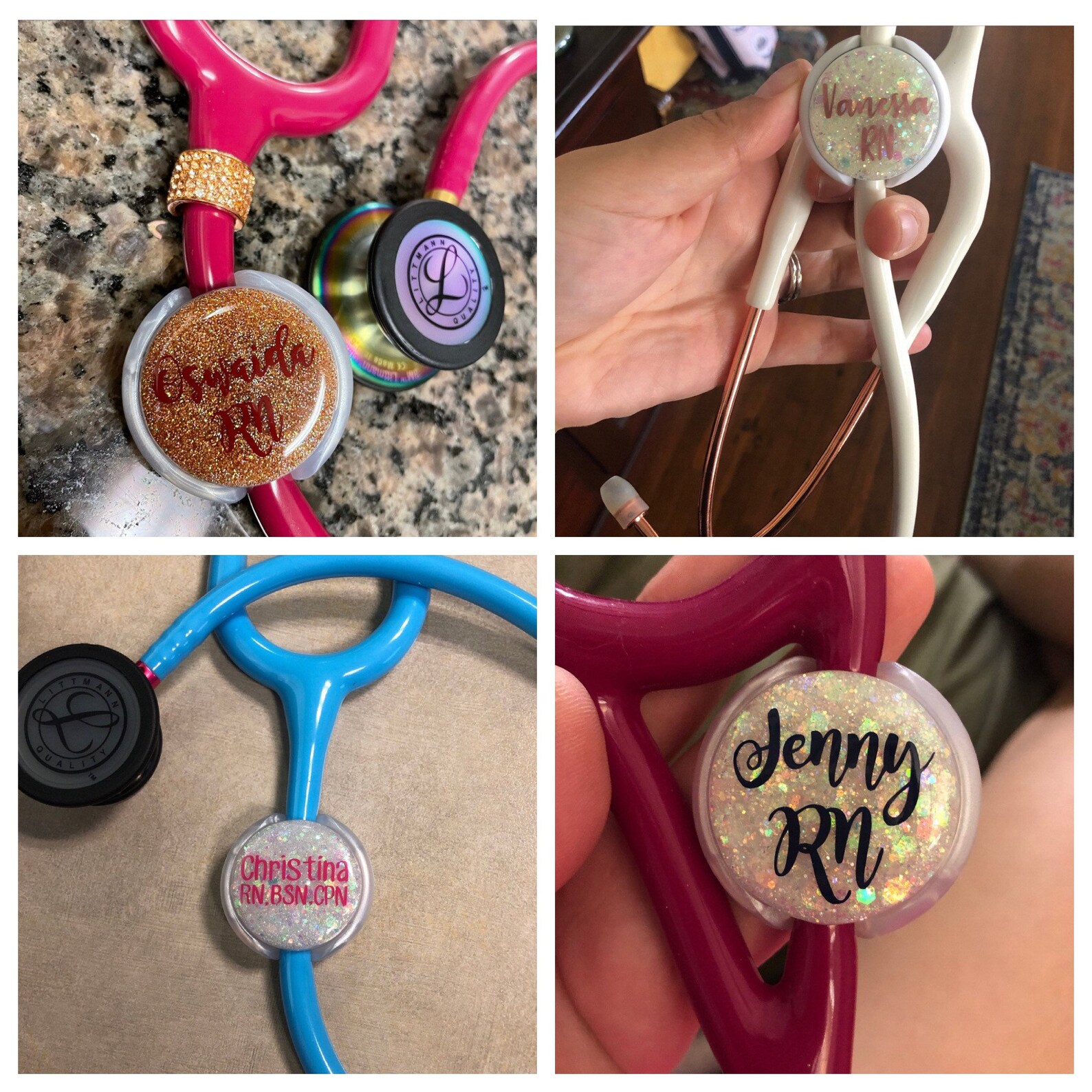 Stethoscope ID Name Badge Holder Tag Cover Nurse Medical Etsy