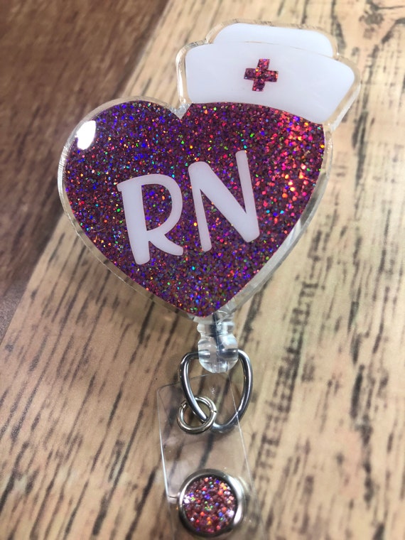 Nurse Heart Badge Reel RN Nurses Hat Nursing Student Doctor | Etsy