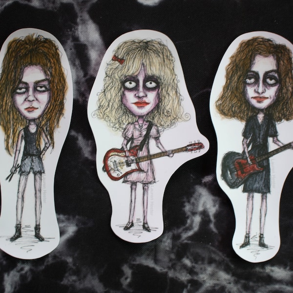 Babes in Toyland Sticker Pack - Kat Bjelland, Lori Barbero, Maureen Herman - Vinyl Stickers, 90s Grunge Alternative Rock Music