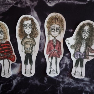 Grunge Sticker Pack – Kurt, Eddie, Chris Cornell, Layne Staley – Vinyl Stickers, 90s Seattle Rock Music, Soundgarden Alice in Chains