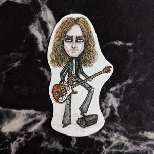 Cliff Burton Sticker – Metallica – Vinyl Stickers, 80s Thrash Heavy Metal Rock Music
