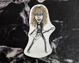 James Hetfield Sticker – Metallica – Vinyl Stickers, 80s Thrash Heavy Metal Rock Music