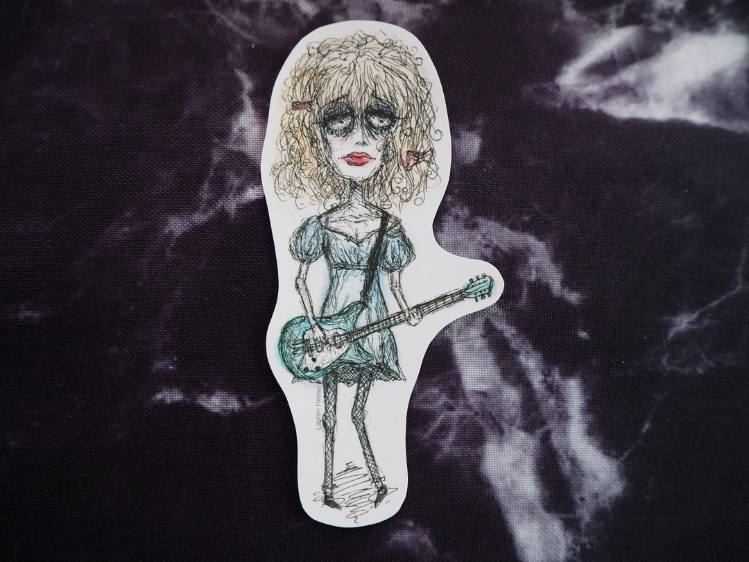 Courtney Love Sticker - Hole Band - Vinyl Stickers, 90s Grunge Riot Grrrl Music