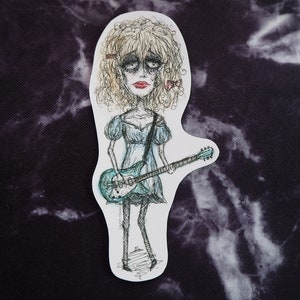Courtney Love Sticker - Hole Band - Vinyl Stickers, 90s Grunge Riot Grrrl Music