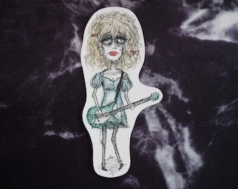 Courtney Love Sticker - Hole Band - Vinyl Stickers, 90s Grunge Riot Grrrl Music