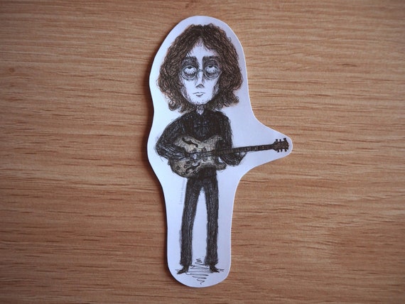 John Lennon Sticker the Beatles 60s 70s Pop Rock Music, Cartoon